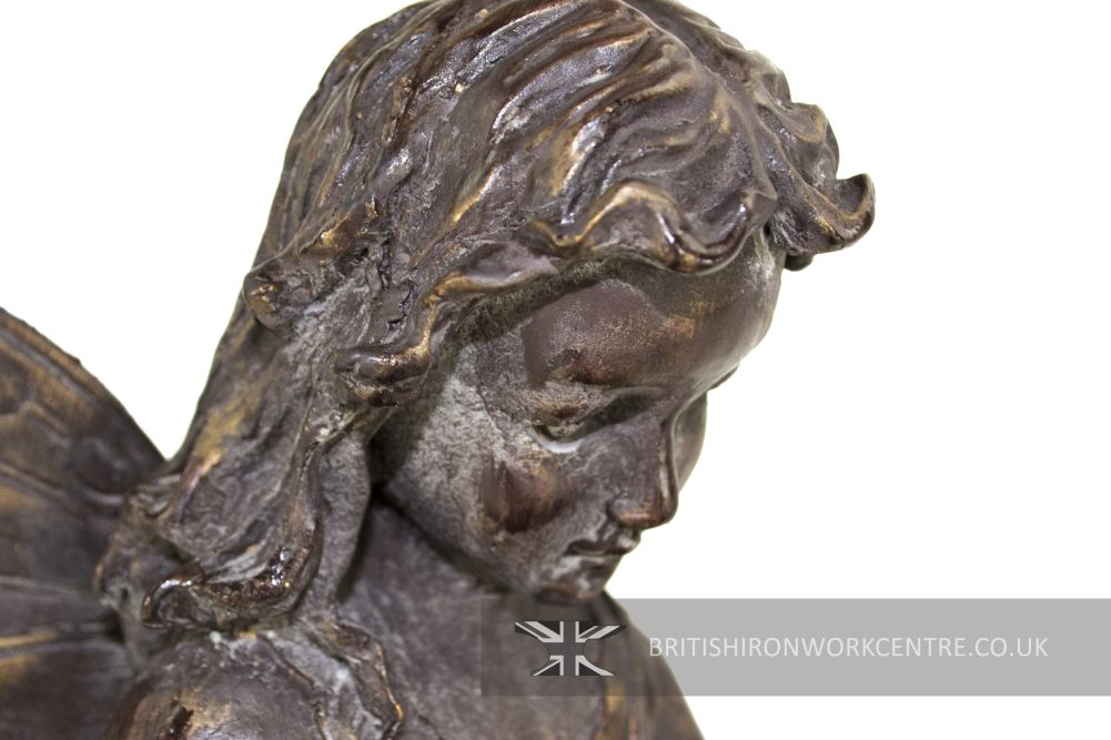 Traditional Bronze Effect Woodland Fairy Sculpture Close Up