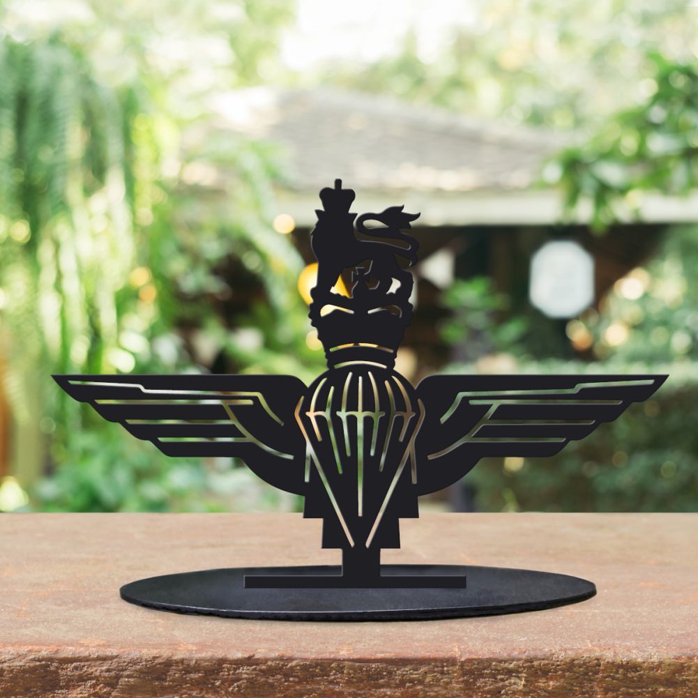 British Parachute Regiment Silhouette Ornament Black
