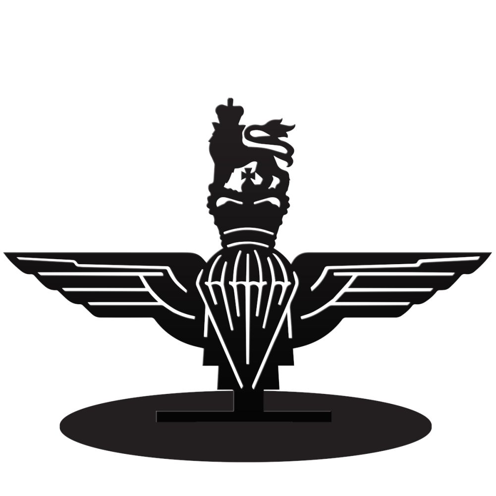 Black British Parachute Regiment Silhouette Ornament