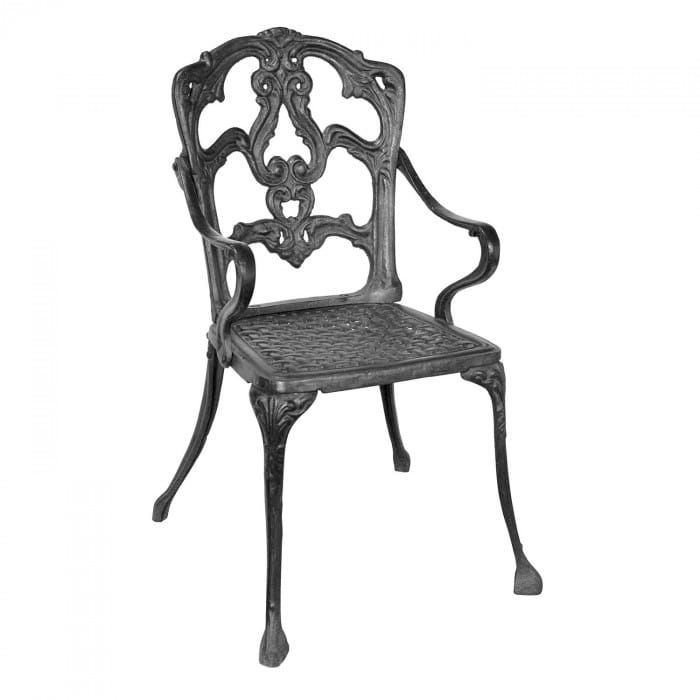 Cast Iron Victorian Chair in Black 