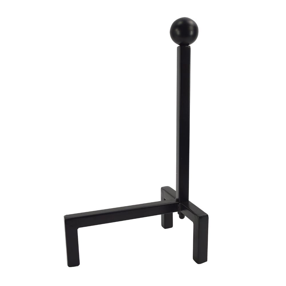 Black Contemporary Steel Fire Dogs - Side View