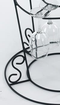 The 'Barbera' Glass & Bottle Holder In Black