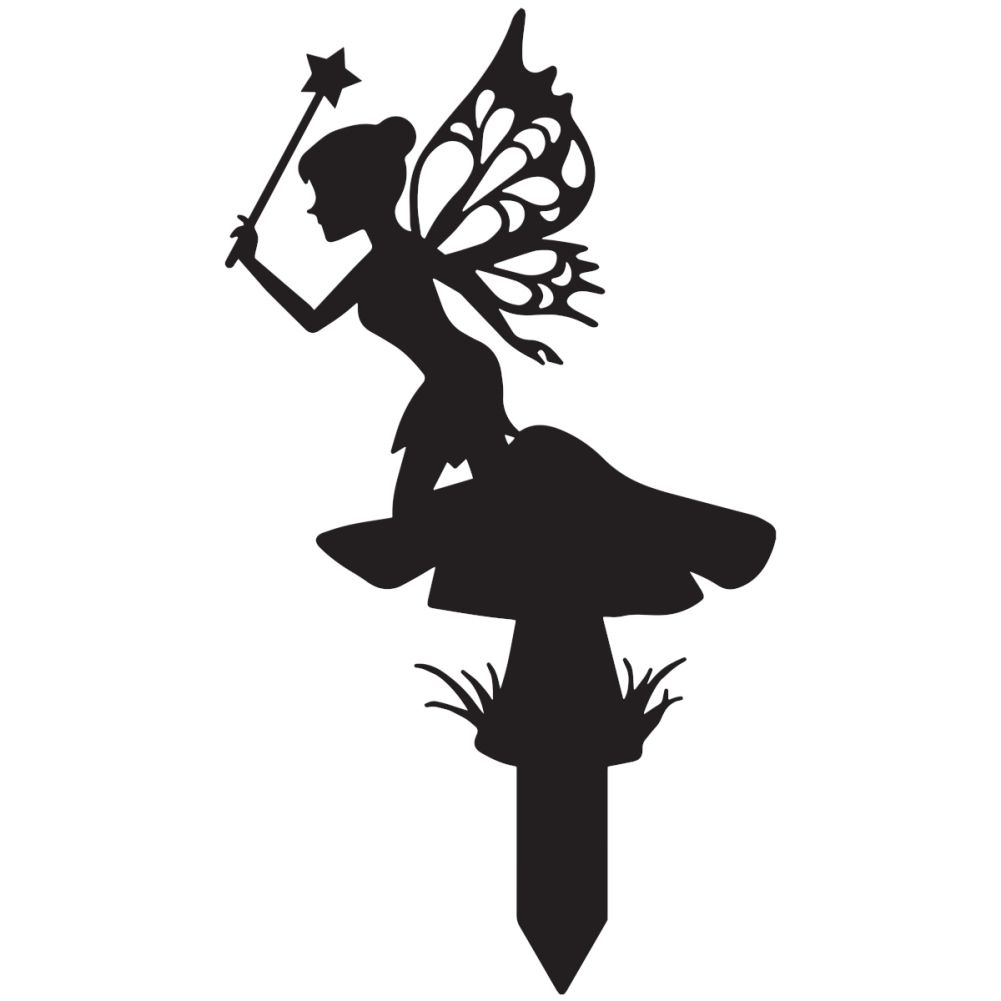 Black Flying Fairy Silhouette
