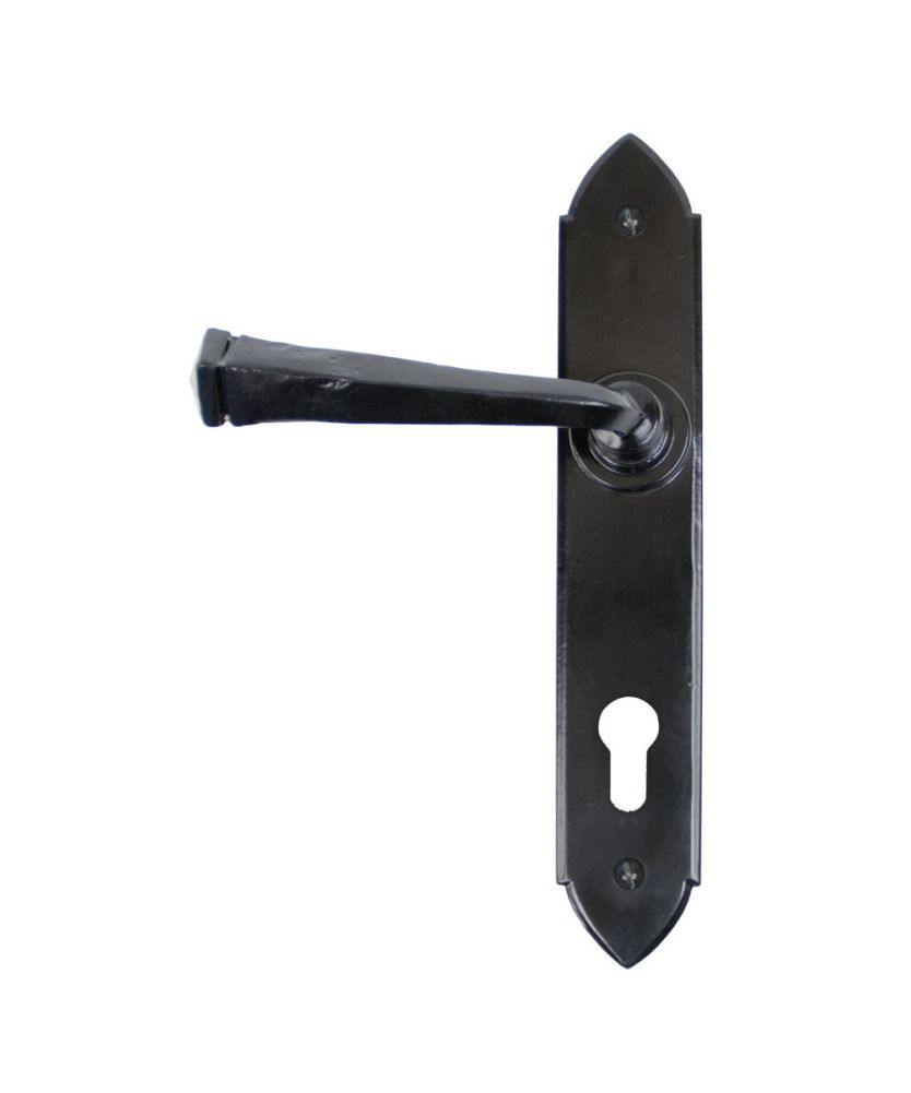 Black Gothic Lever Espagnolette Lock Set