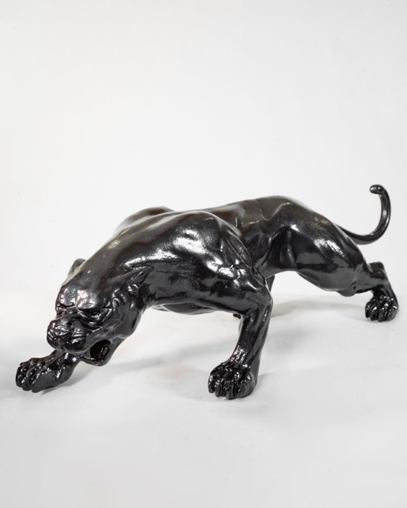 Midnight Prowler Panther Interior Ornament Black