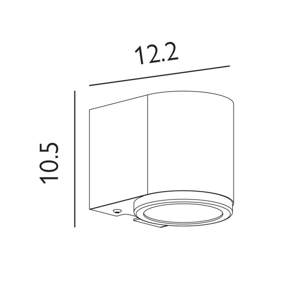 Modern Galvanised Steel Down Wall Light Dimensions