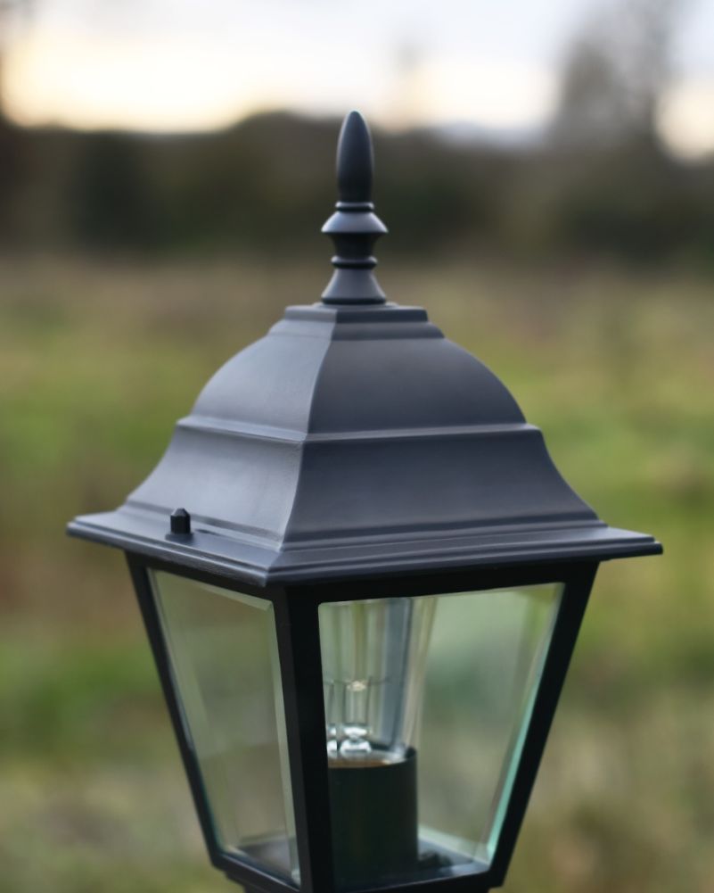 Black Simplistic Victorian Pillar Lantern