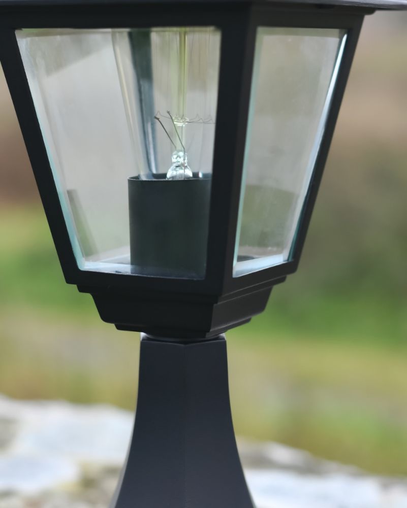 Black Simplistic Victorian Pillar Lantern