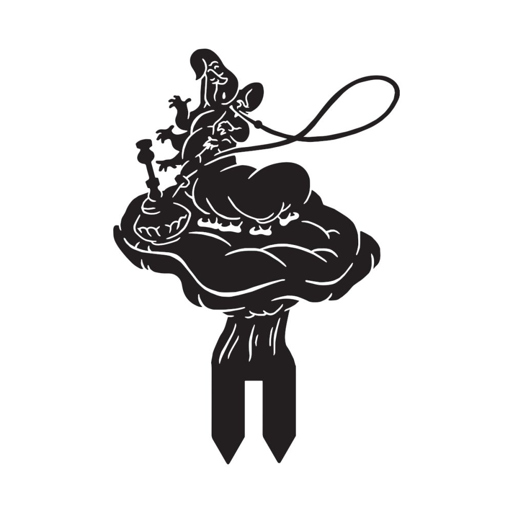 Black Smoking Caterpillar Silhouette