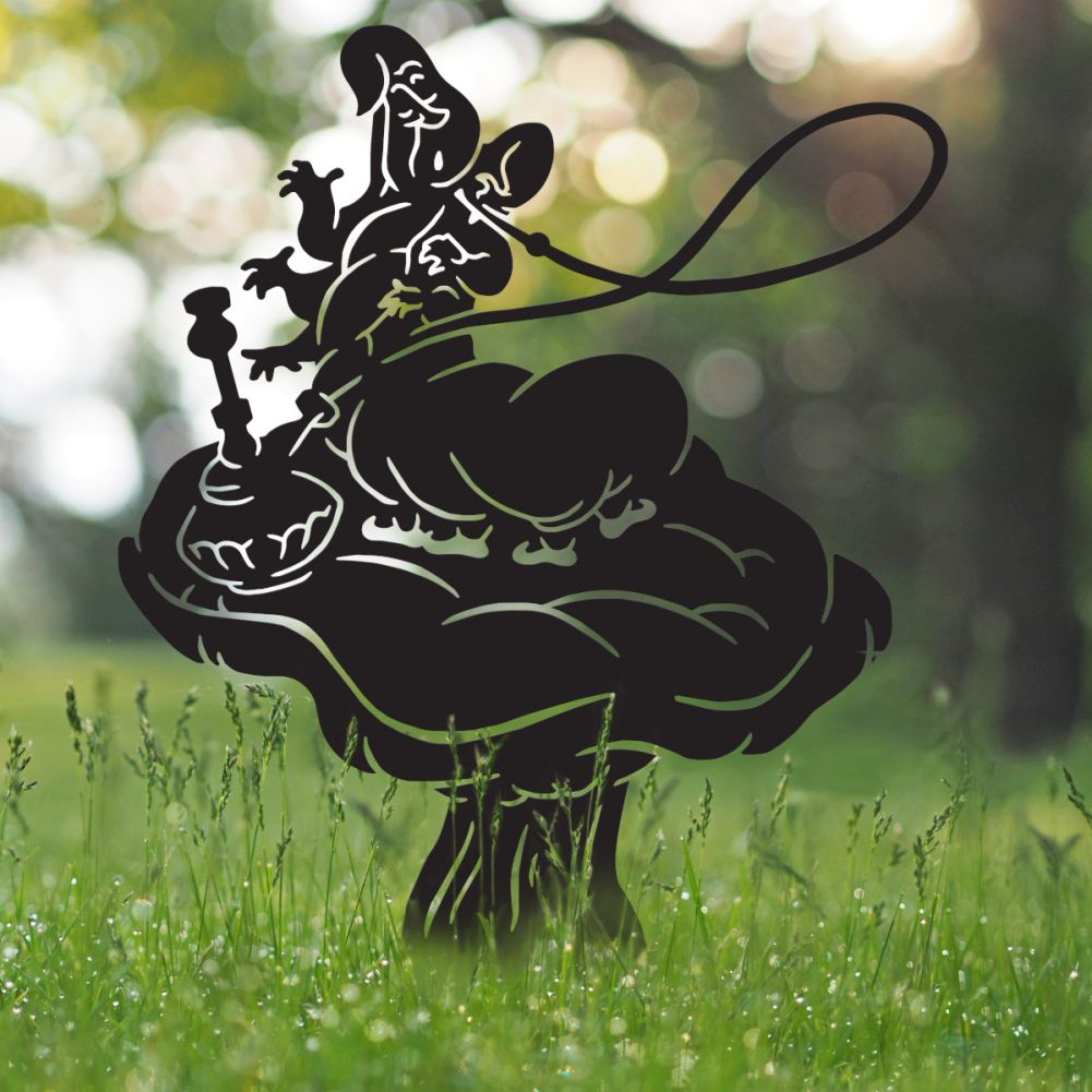 Black Smoking Caterpillar Silhouette
