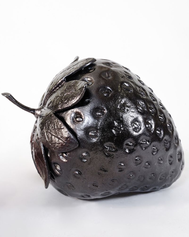 Sweet Harvest Strawberry Interior Ornament In Black