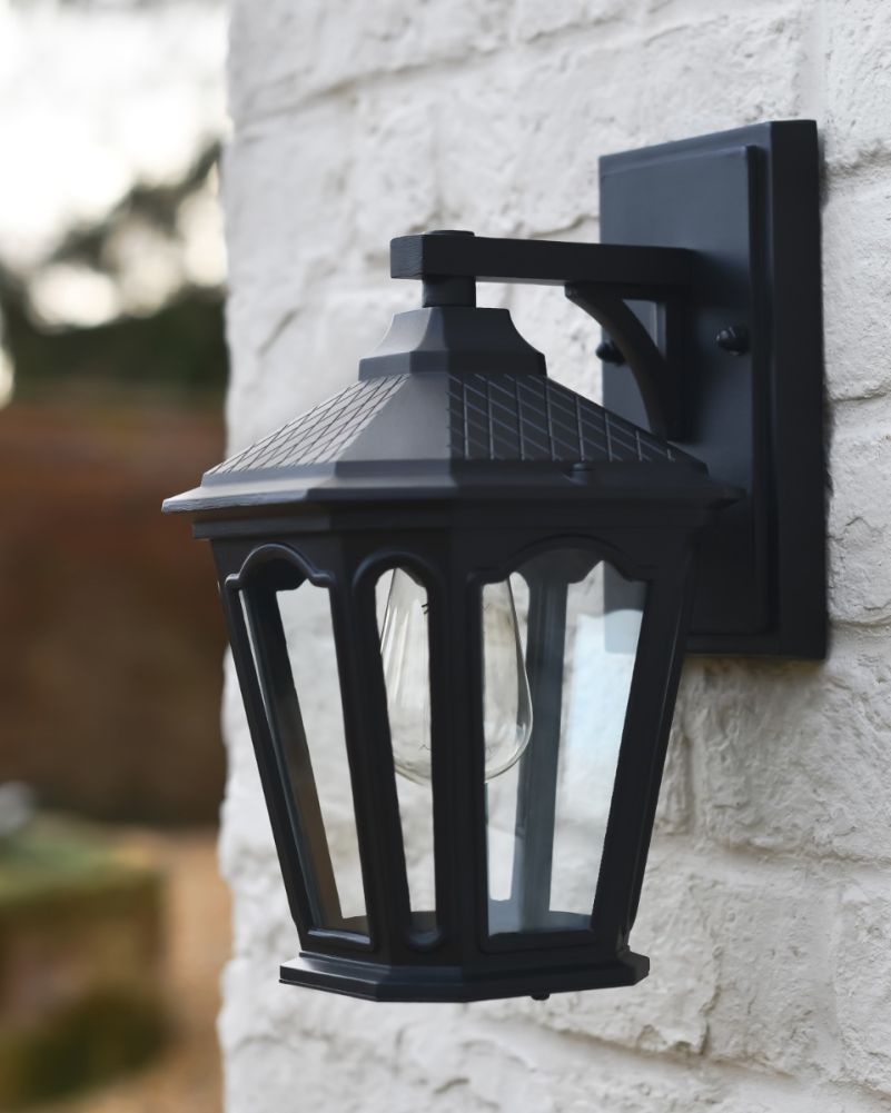 Black Victorian Aluminium Wall Lantern 