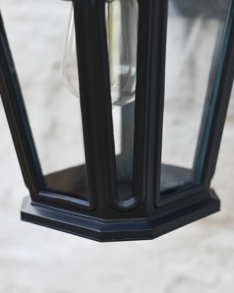 Black Victorian Aluminium Wall Lantern 