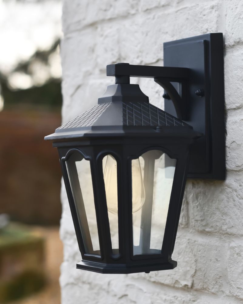Black Victorian Aluminium Wall Lantern 