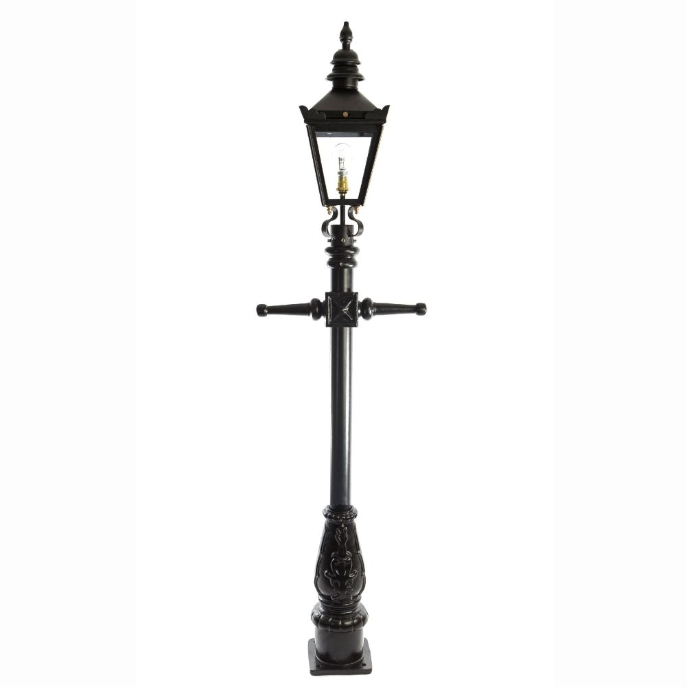 Miniature Victorian Lamp Post in a Black Finish