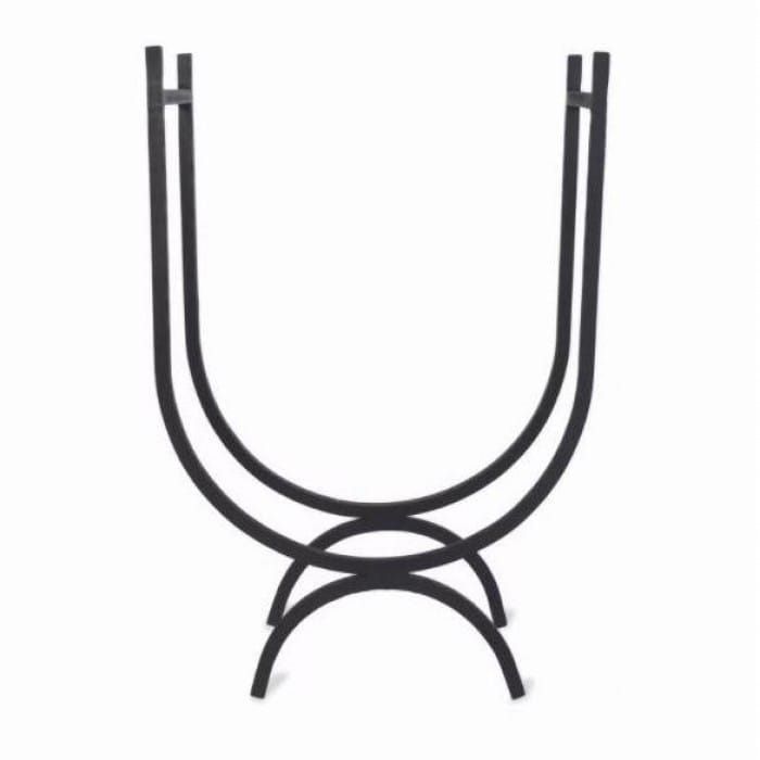 Large Black Iron Curved Log Holder - by Garden Trading