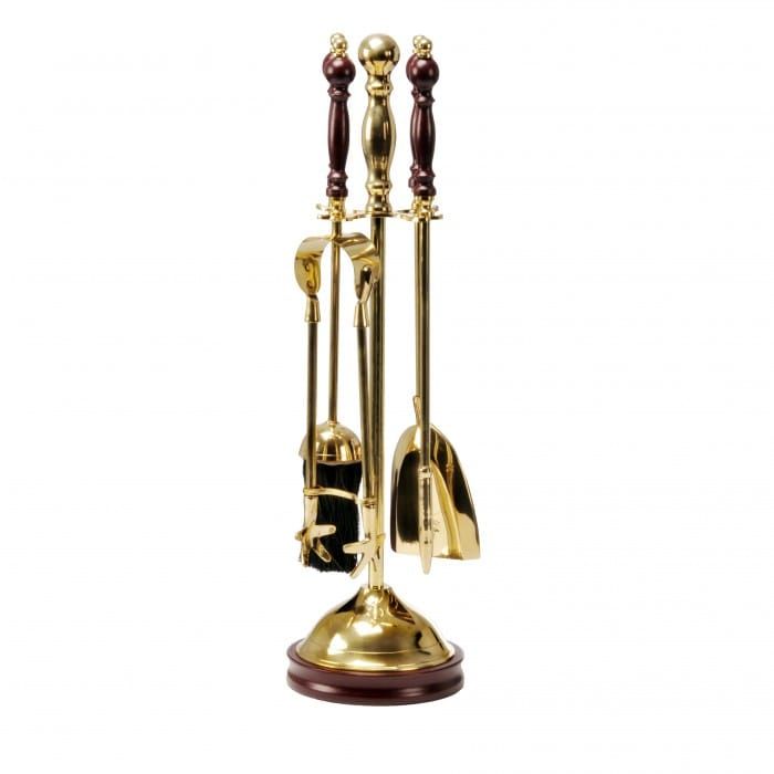 Hapsworth Avenue Brass & Wood Companion Set