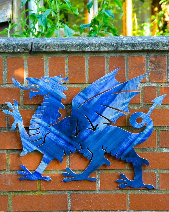 Blue Dragon Garden Wall Art 
