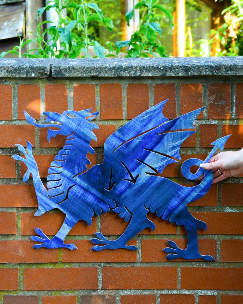 Blue Dragon Garden Wall Art To Scale