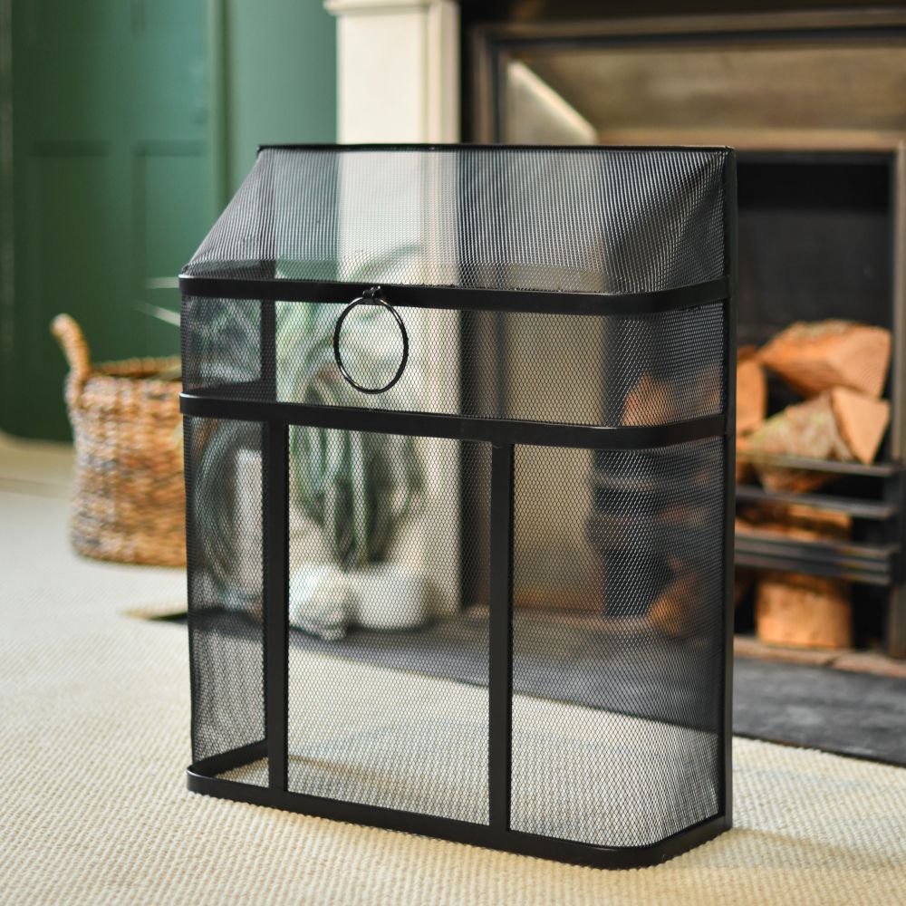 Bold Black Enclosed Fire Guard