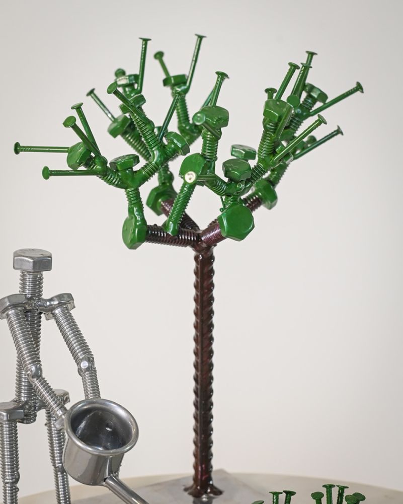 Tree From The Gardening Scrap Metal Art Sculpture