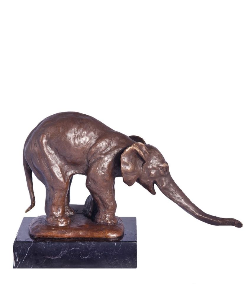“Elmar” Trumpeting Elephant Sculpture