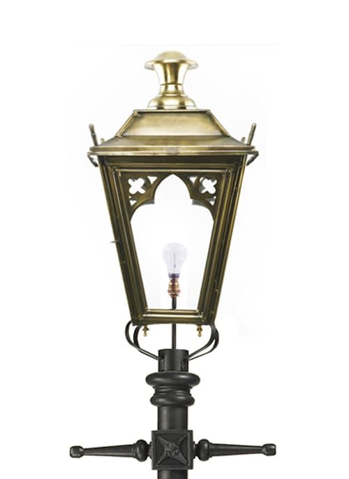 The Brass Canterbury Lamp Post In 3.2 Metres - Lantern