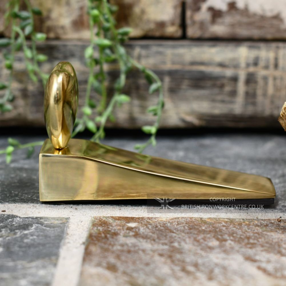 Brass Delightful Chubby Heart Door Wedge