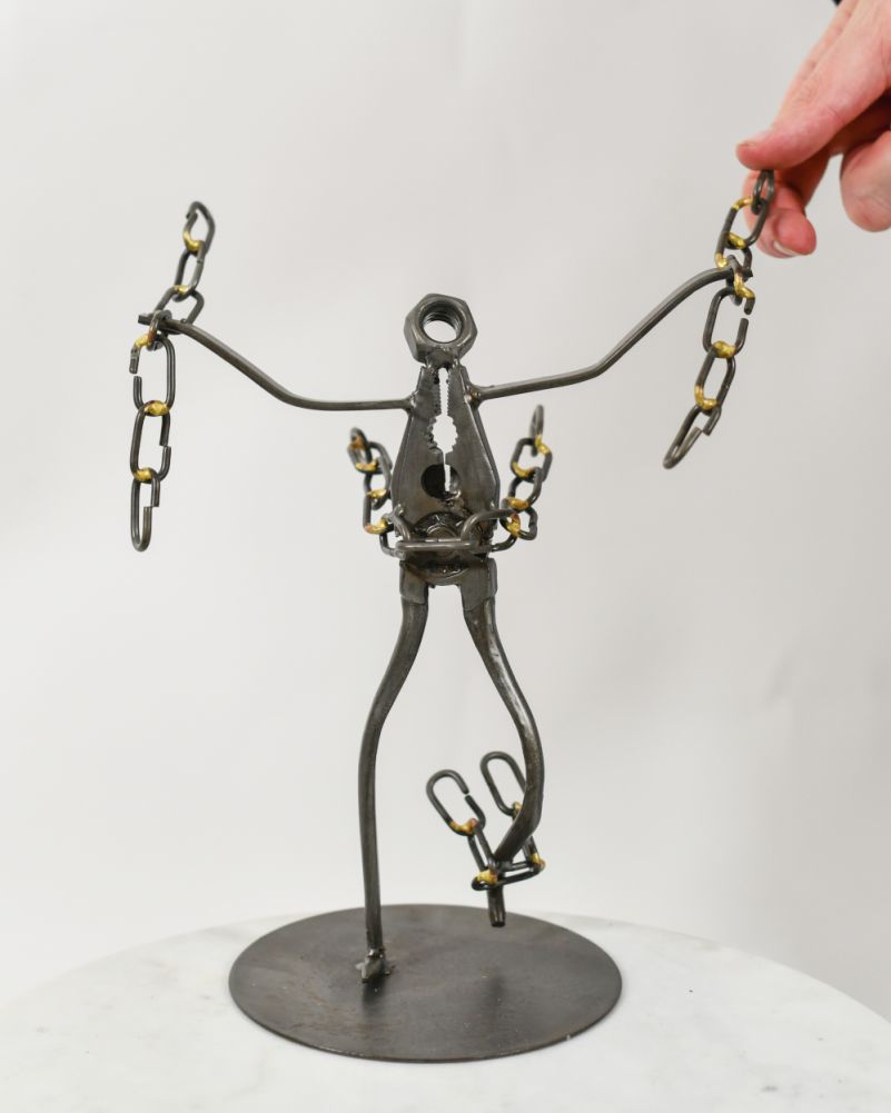 Breaking Free Scrap Metal Art To Scale 