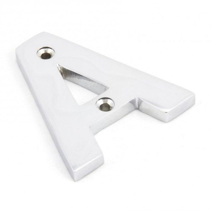 Bright Chrome Screw Fix Letters - 3 Inch