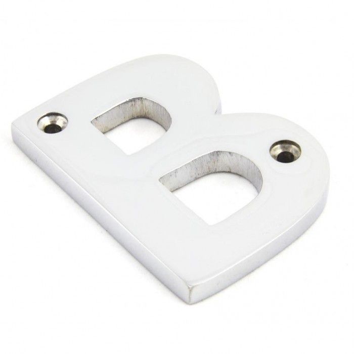 Bright Chrome Screw Fix Letters - 3 Inch