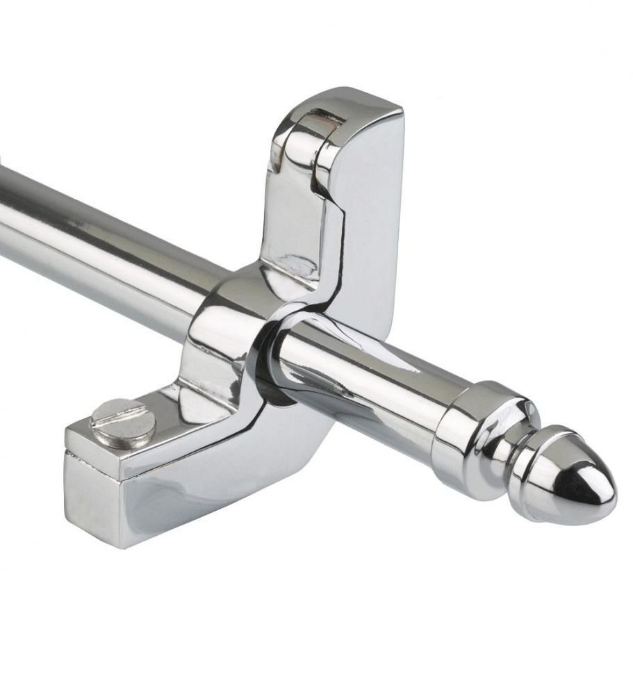 Bright Chrome Acorn Finial Stair Rods - 9MM