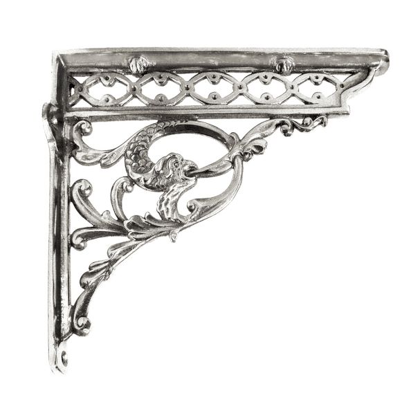 Bright Chrome Serpent Design Shelf Bracket Details