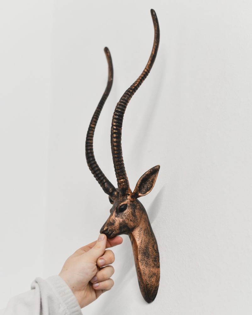 Cast Aluminium 'Temba' The Bronze & Copper Antelope Bust To Scale