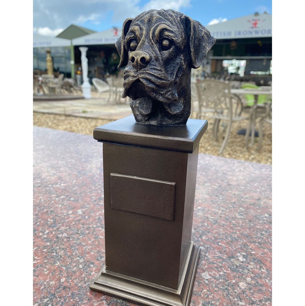Bronze Pedigree Treat Jar - Boxer Dog - (Stock Clearance)