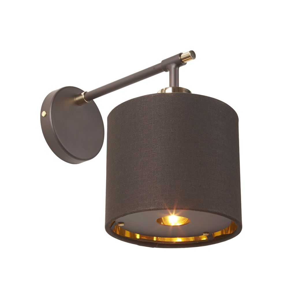 Brown & Polished Brass 'Bilancia' Wall Light 