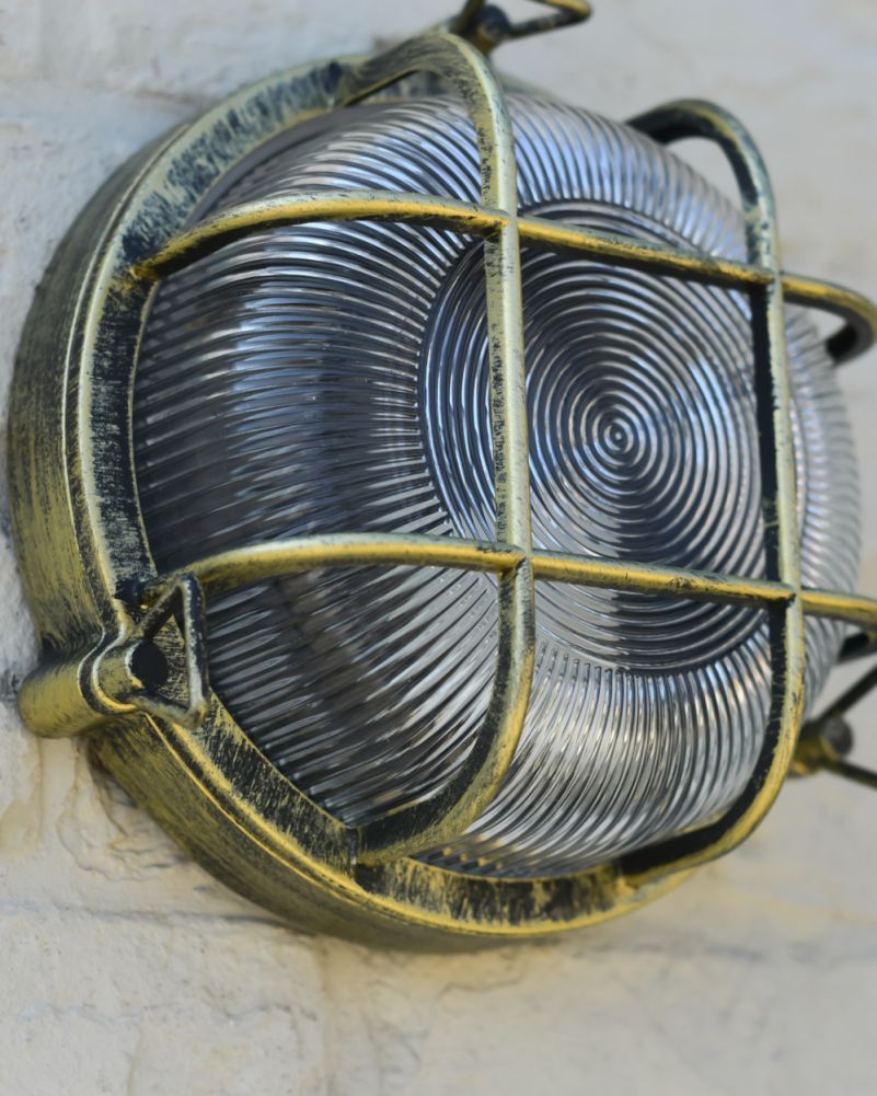 Round Nautical Bulkhead Wall Light 