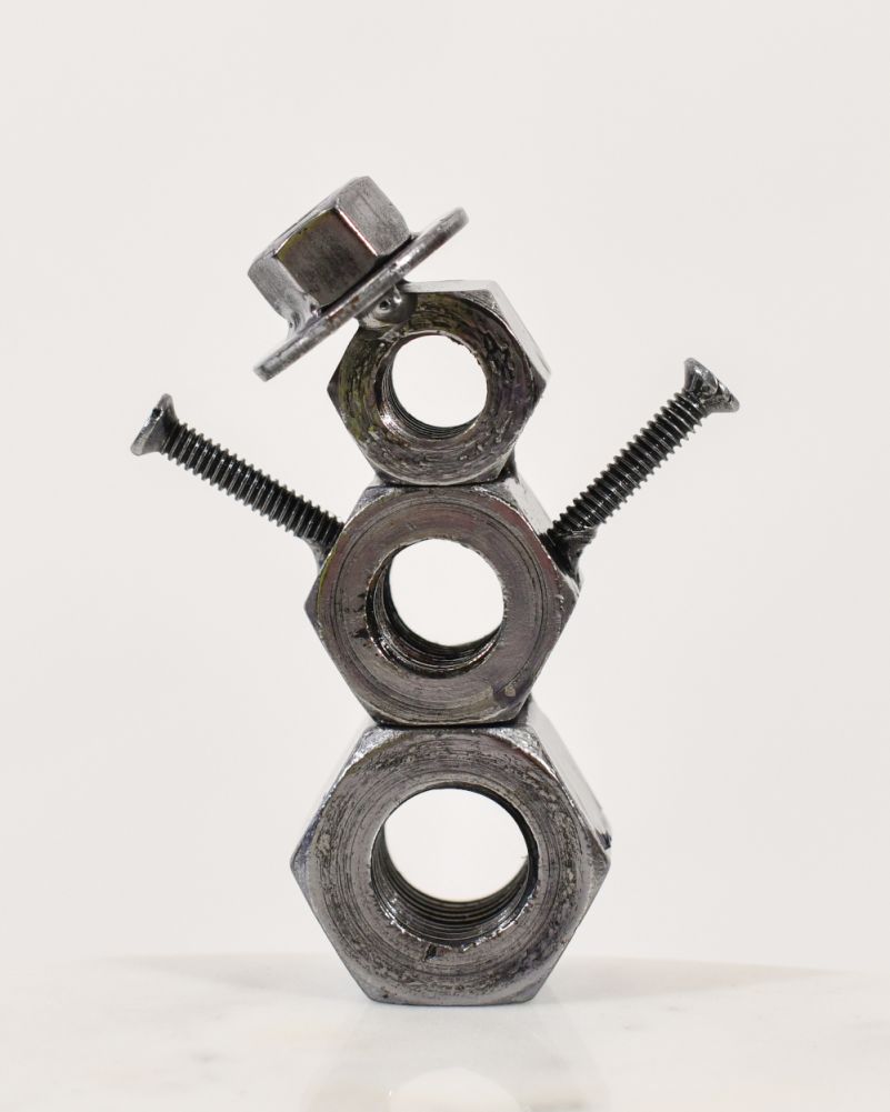 'Buddy' The Snowman Scrap Metal Art Sculpture