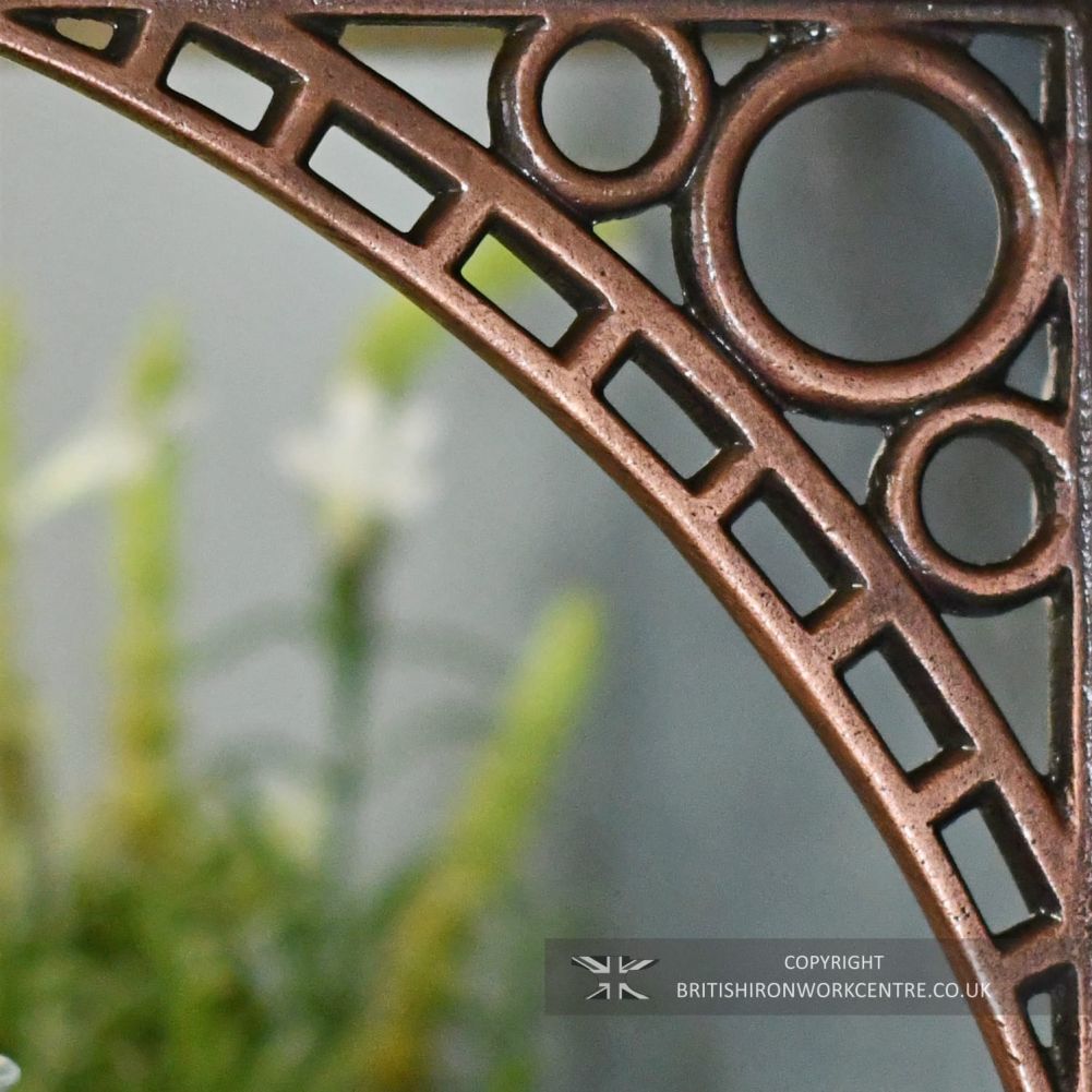 Iron Bridge Bracket with Antique Copper Finish- 22 x 22cm