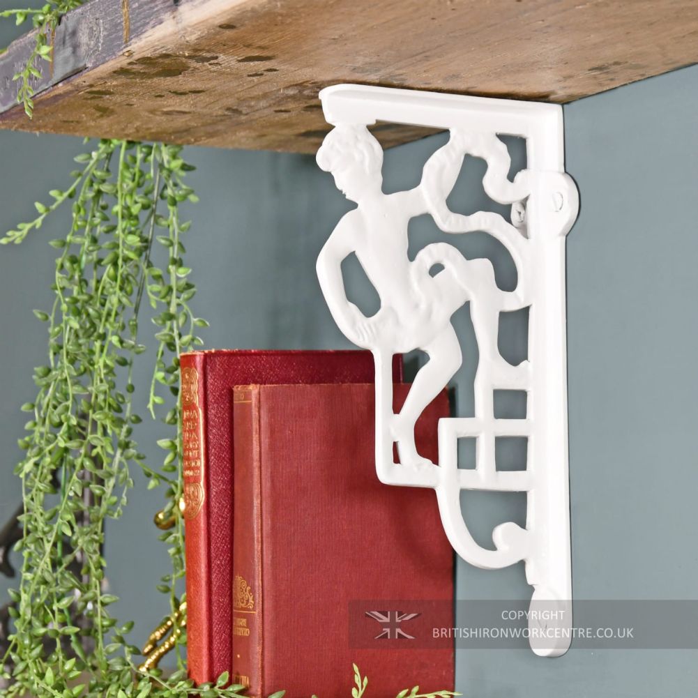 White Cherub Style Shelf Bracket 25 x 12cm