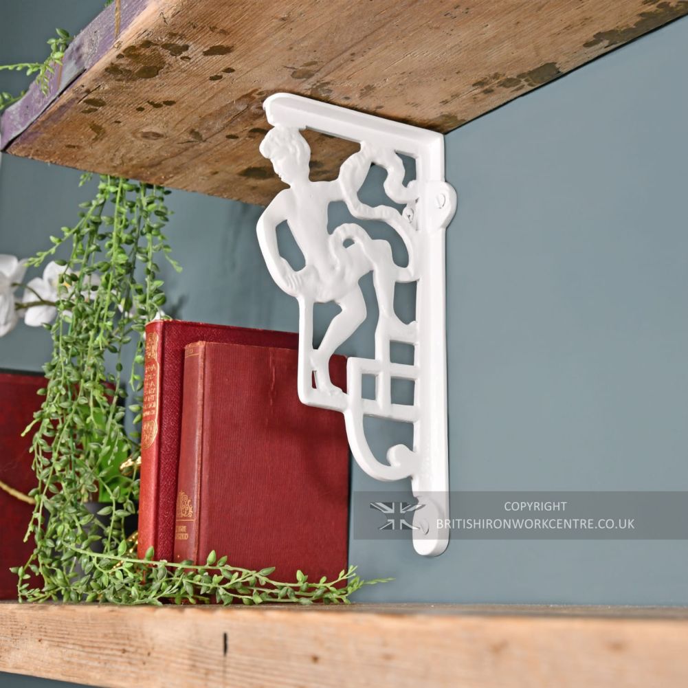 White Cherub Style Shelf Bracket 25 x 12cm