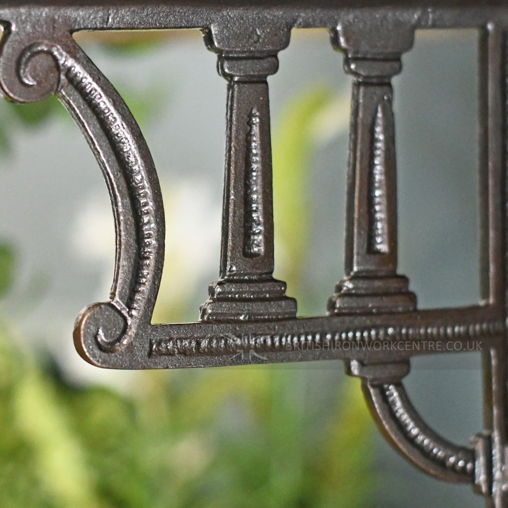 Cast Iron Greek Column Shelf Bracket 20x20cm - Side View