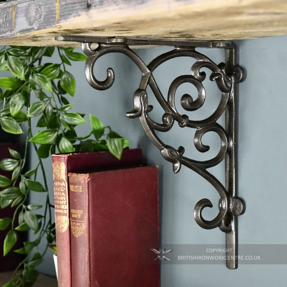 Cast Iron Tulip Flower Design Shelf Bracket