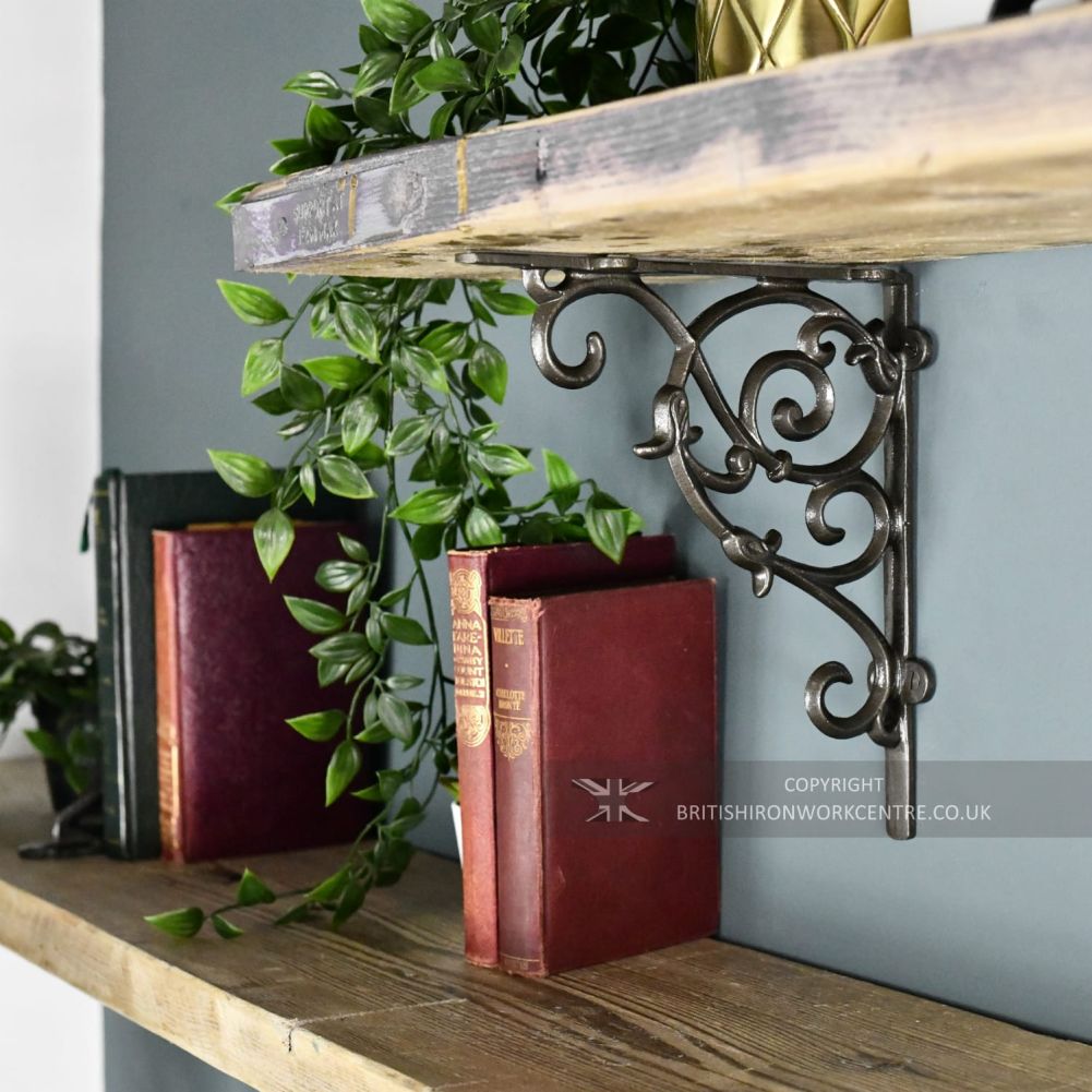 Cast Iron Tulip Flower Design Shelf Bracket