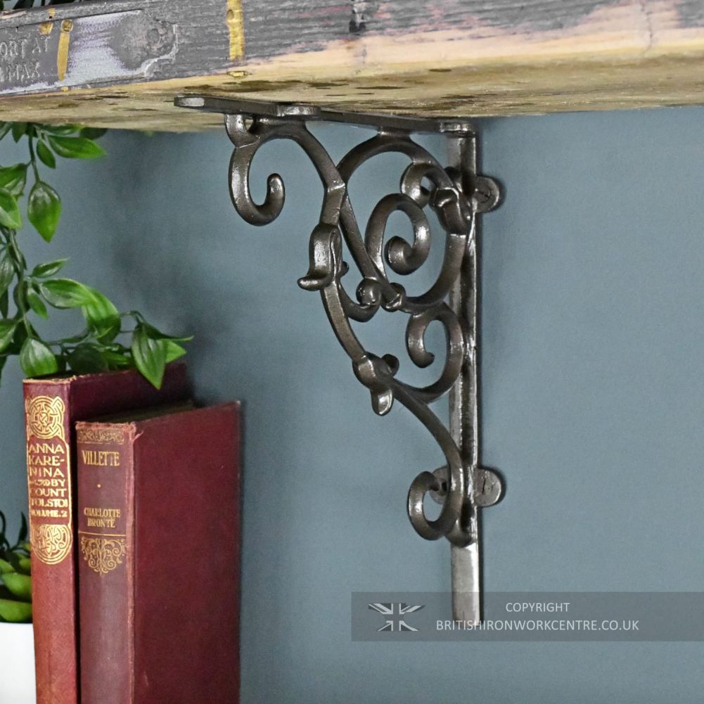 Cast Iron Tulip Flower Design Shelf Bracket