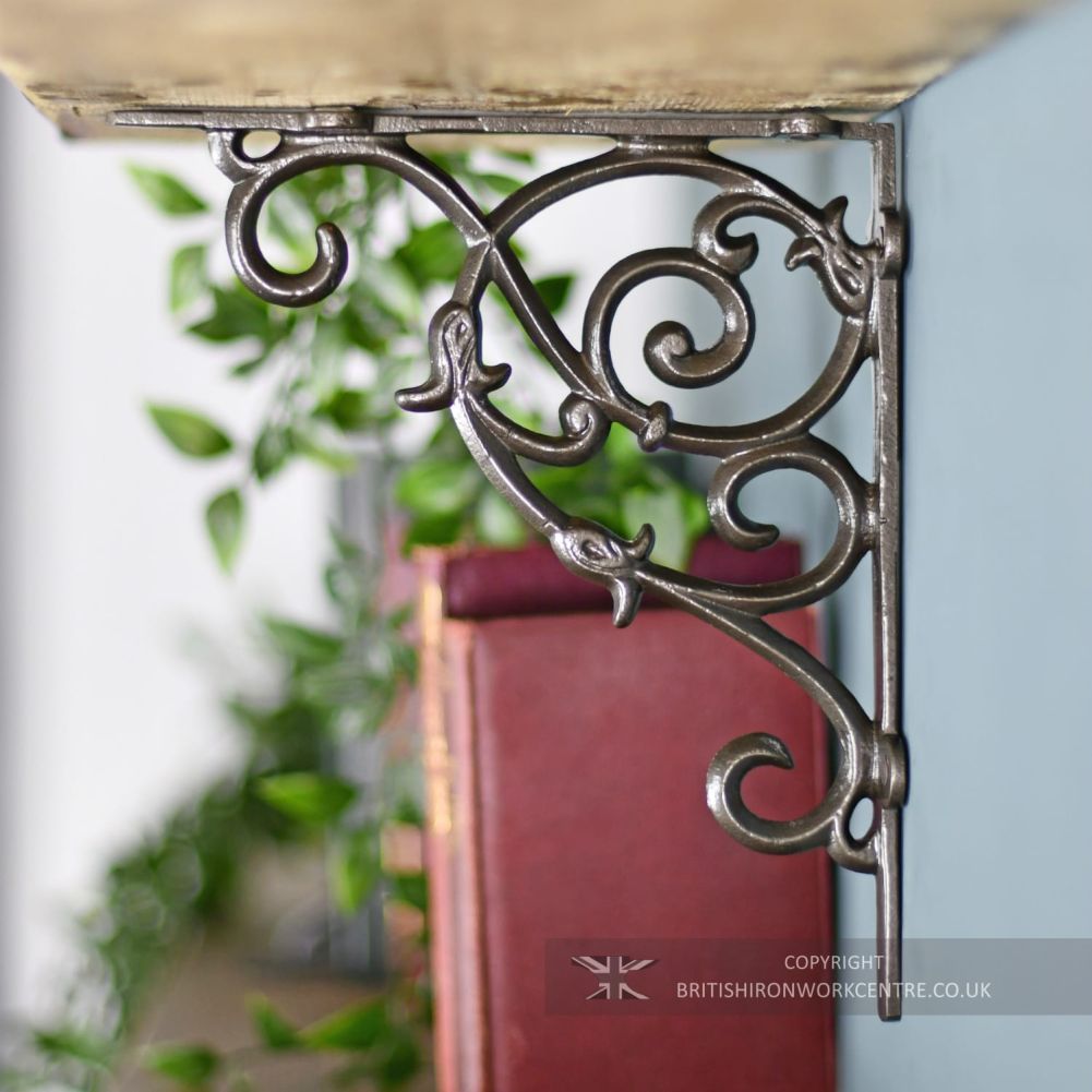 Cast Iron Tulip Flower Design Shelf Bracket