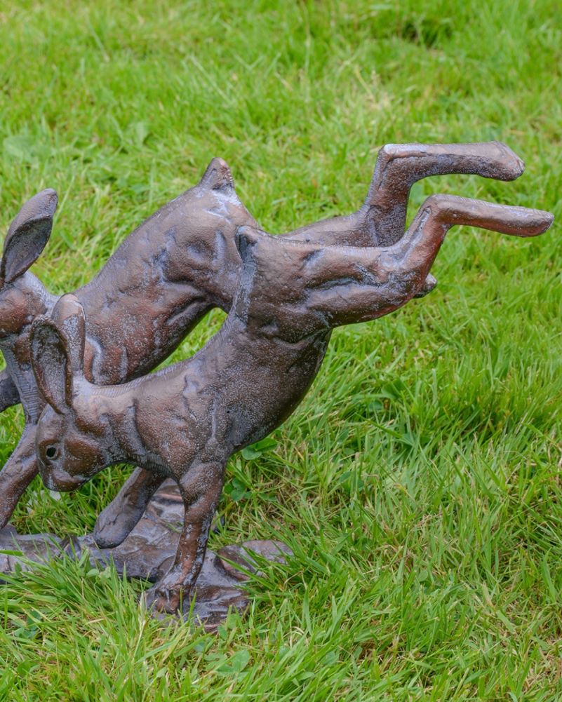 Bounding Hares Garden Sculpture Legs
