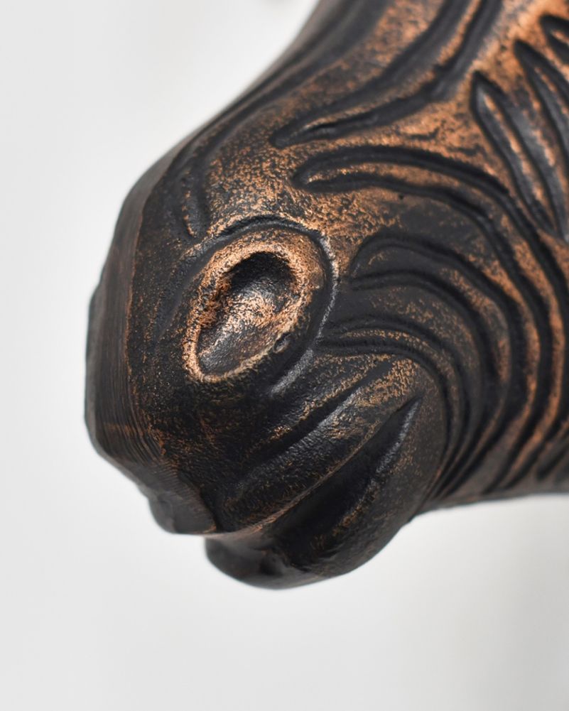 Cast Aluminium Bronze & Copper Zebra Bust Design