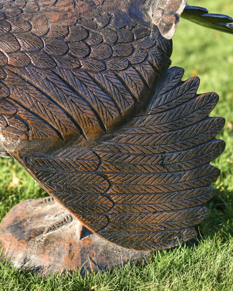 Cast Aluminium Feathers The Turkey Bronze Garden Sculpture Details