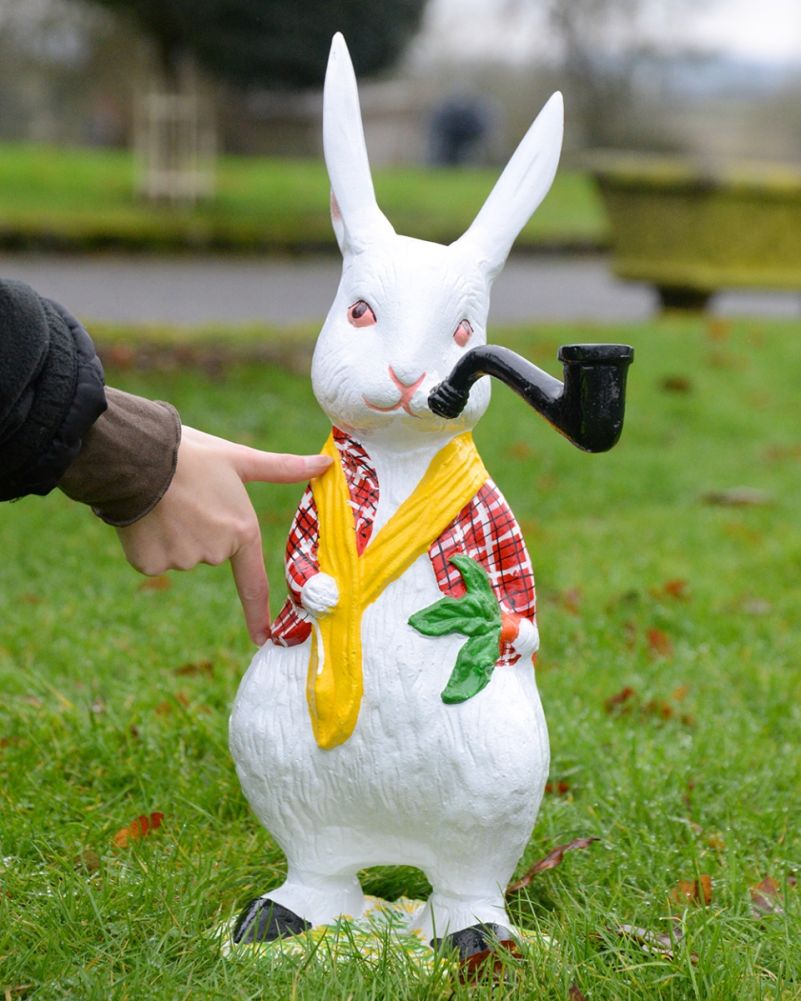 Cast Aluminium 'Radish' The Rabbit Garden Sculpture Scale